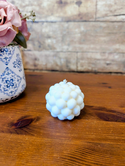 Stumpenkerze Bubble rund